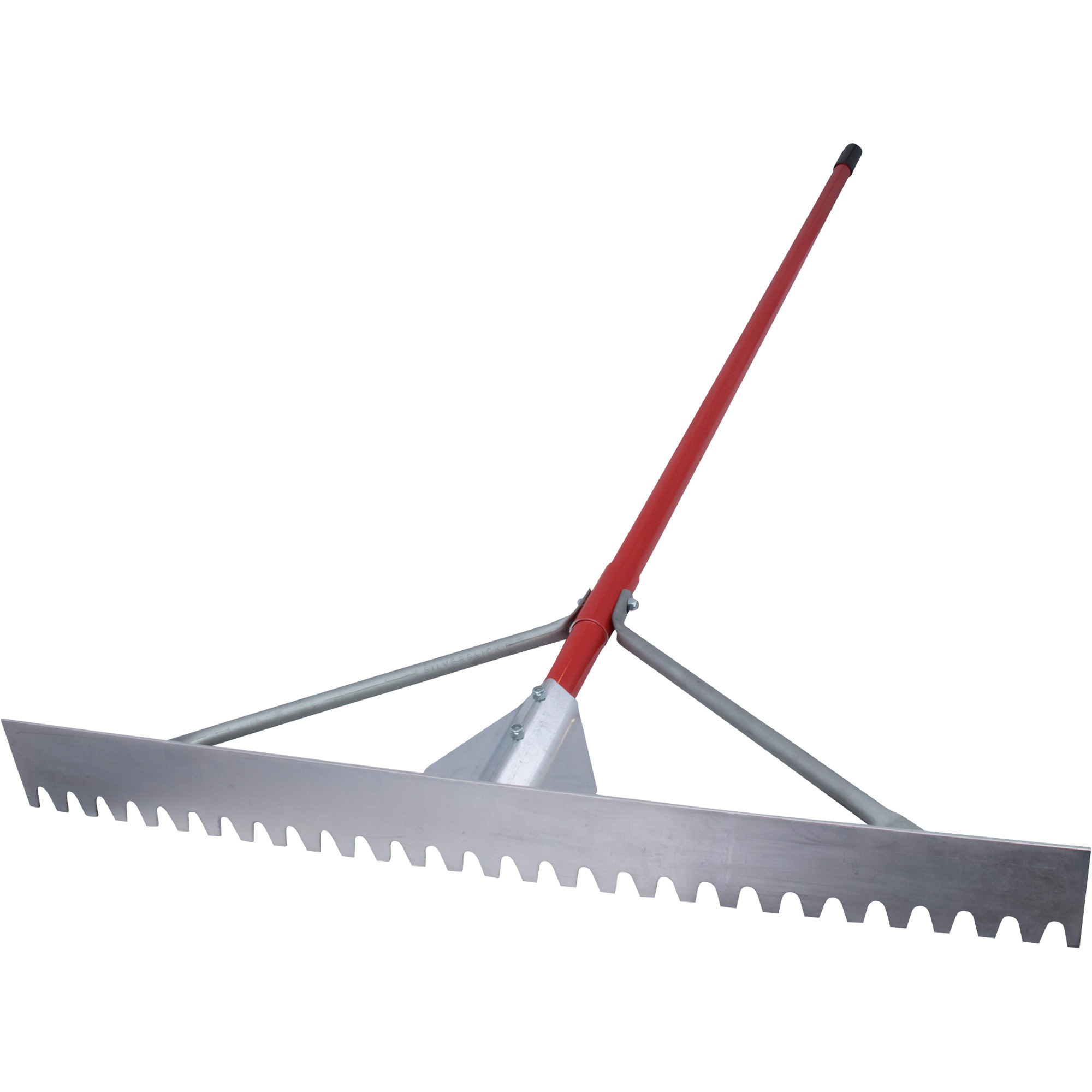 Marshalltown Magnesium Asphalt Lute Rake - 36in. Blunt Teeth, 7ft. Aluminum Handle, Model# RED700092